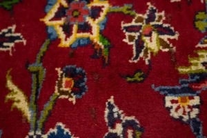 Vintage Red Traditional 10X13 Kashan  Persian Rug