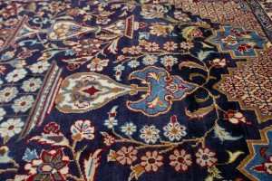 Vintage Navy Blue Traditional 8X12 Najafabad Persian Rug
