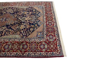 Vintage Navy Blue Traditional 8X12 Najafabad Persian Rug