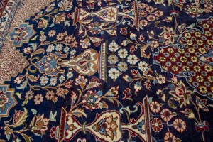 Vintage Navy Blue Traditional 8X12 Najafabad Persian Rug