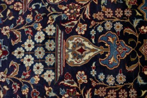 Vintage Navy Blue Traditional 8X12 Najafabad Persian Rug