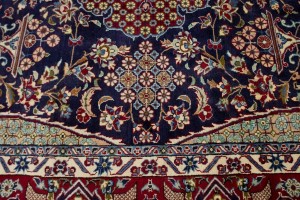 Vintage Navy Blue Traditional 8X12 Najafabad Persian Rug