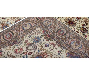 Vintage Cream Floral Classic 10X13 Tabriz Persian Rug