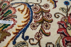 Vintage Cream Floral Classic 10X13 Tabriz Persian Rug