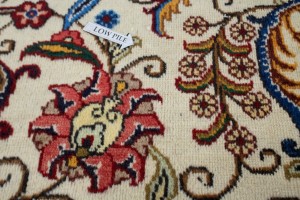 Vintage Cream Floral Classic 10X13 Tabriz Persian Rug