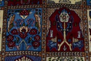 Vintage Blue & Red Floral Garden 10X13 Najafabad Persian Rug