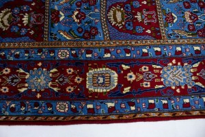 Vintage Blue & Red Floral Garden 10X13 Najafabad Persian Rug