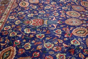 Vintage Purple-navy Traditional 10X13 Tabriz Persian Rug
