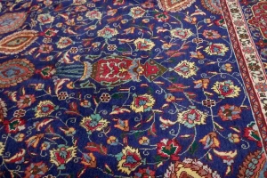 Vintage Purple-navy Traditional 10X13 Tabriz Persian Rug
