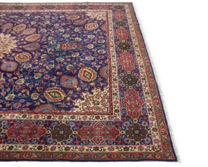 Vintage Purple-navy Traditional 10X13 Tabriz Persian Rug