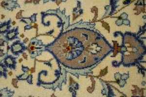 Vintage Cream Beige Traditional 10X13 Kashan Persian Rug