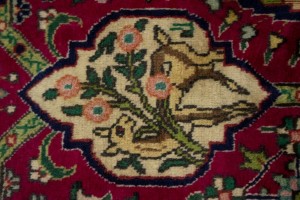 Vintage Red Traditional Pictorial 10X13 Tabriz Persian Rug