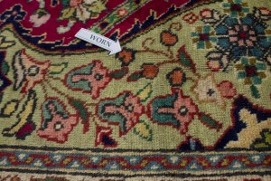 Vintage Red Traditional Pictorial 10X13 Tabriz Persian Rug