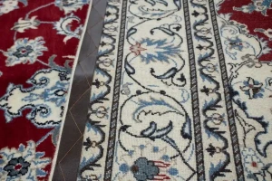 Red Floral Traditional 5'3X7'9 Nain Tabas Persian Oriental Rug