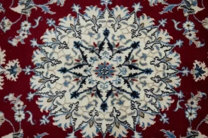 Red Floral Traditional 5'3X7'9 Nain Tabas Persian Oriental Rug