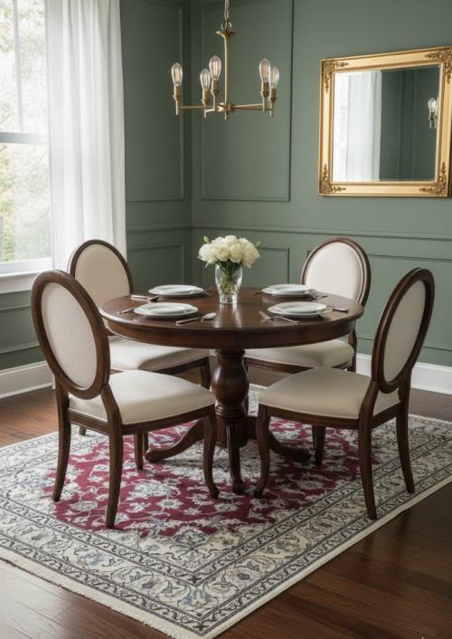 Red Floral Traditional 5'3X7'9 Nain Tabas Persian Rug