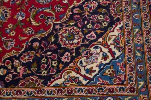 Red Floral 8'5X12'7 Kashan Persian Rug