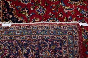 Red Floral 8'5X12'7 Kashan Persian Rug
