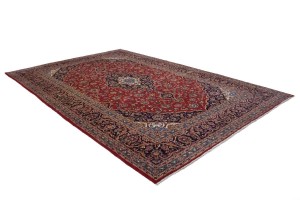 Red Floral 8'5X12'7 Kashan Persian Rug