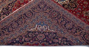 Red Floral 8'5X12'7 Kashan Persian Rug
