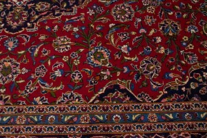 Red Floral 8'5X12'7 Kashan Persian Rug
