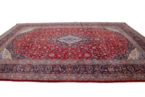 Red Semi Antique Traditional 10X13 Kashan Persian Rug