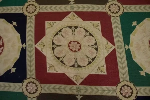 Multicolored Flat-Weave 11X31 Aubusson Chinese Rug