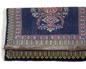 Purple-navy Vintage 3X3 Kashan Persian Square Rug