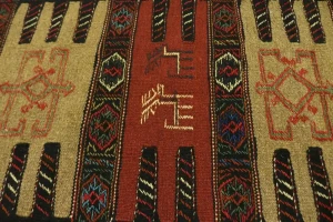 Charcoal Tribal 3X6 Sumak Herati Oriental Rug