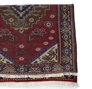 Vintage Red 3X4 Hamedan Persian  Rug