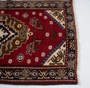 Vintage Red 3X4 Hamedan Persian  Rug