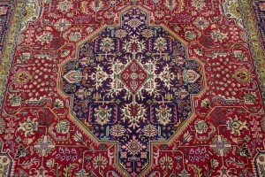 Vintage Traditional Red 8X11 Tabriz Persian Rug