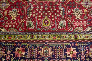 Vintage Traditional Red 8X11 Tabriz Persian Rug