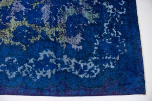 Overdyed Blue Antique 10X14 Tabriz Persian Rug