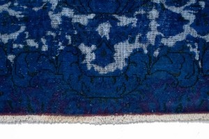 Overdyed Blue Antique 10X14 Tabriz Persian Rug