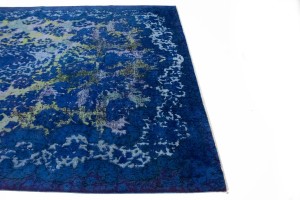 Overdyed Blue Antique 10X14 Tabriz Persian Rug