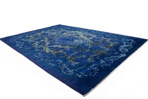 Overdyed Blue Antique 10X14 Tabriz Persian Rug