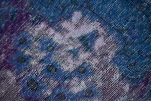 Overdyed Blue Antique 10X14 Tabriz Persian Rug