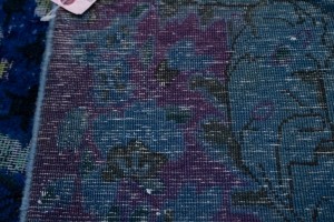 Overdyed Blue Antique 10X14 Tabriz Persian Rug