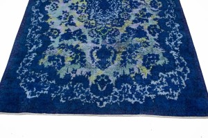 Overdyed Blue Antique 10X14 Tabriz Persian Rug