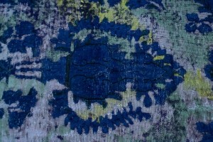 Overdyed Blue Antique 10X14 Tabriz Persian Rug