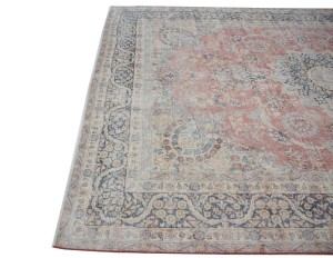 Muted Distressed Floral Antique 10X13 Kerman Persian Rug