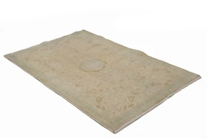 Beige Antique Floral 3X5 Traditional Tabriz Persian Oriental Rug