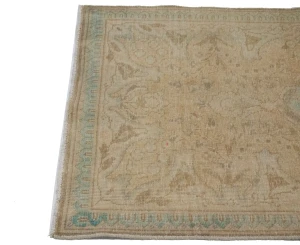 Beige Antique Floral 3X5 Traditional Tabriz Persian Oriental Rug