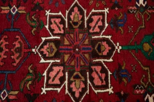 Vintage Red Floral 3'6X10' Goravan Persian Runner Rug