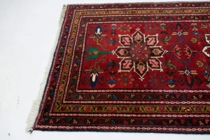 Vintage Red Floral 3'6X10' Goravan Persian Runner Rug
