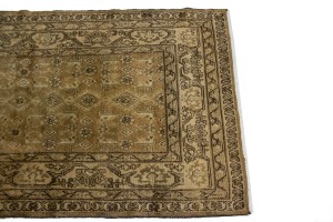 Semi Antique Brown Sugar 4X15 Nahavand Persian Runner Rug