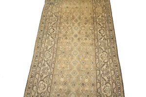Semi Antique Brown Sugar 4X15 Nahavand Persian Runner Rug