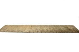 Semi Antique Brown Sugar 4X15 Nahavand Persian Runner Rug