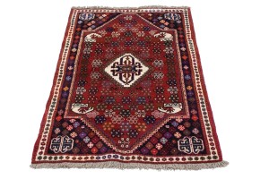 Red Tribal 3'5X5 Shiraz Persian  Rug
